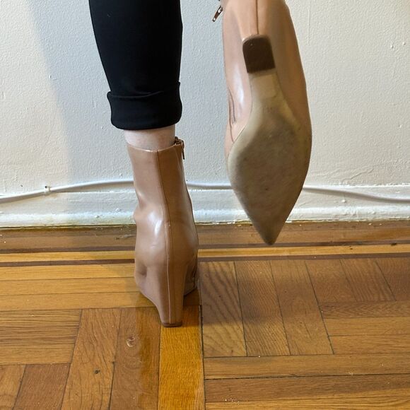 Jefferey Campbell Katerina Nude Ankle Bootie Size 11 - Picture 6 of 10